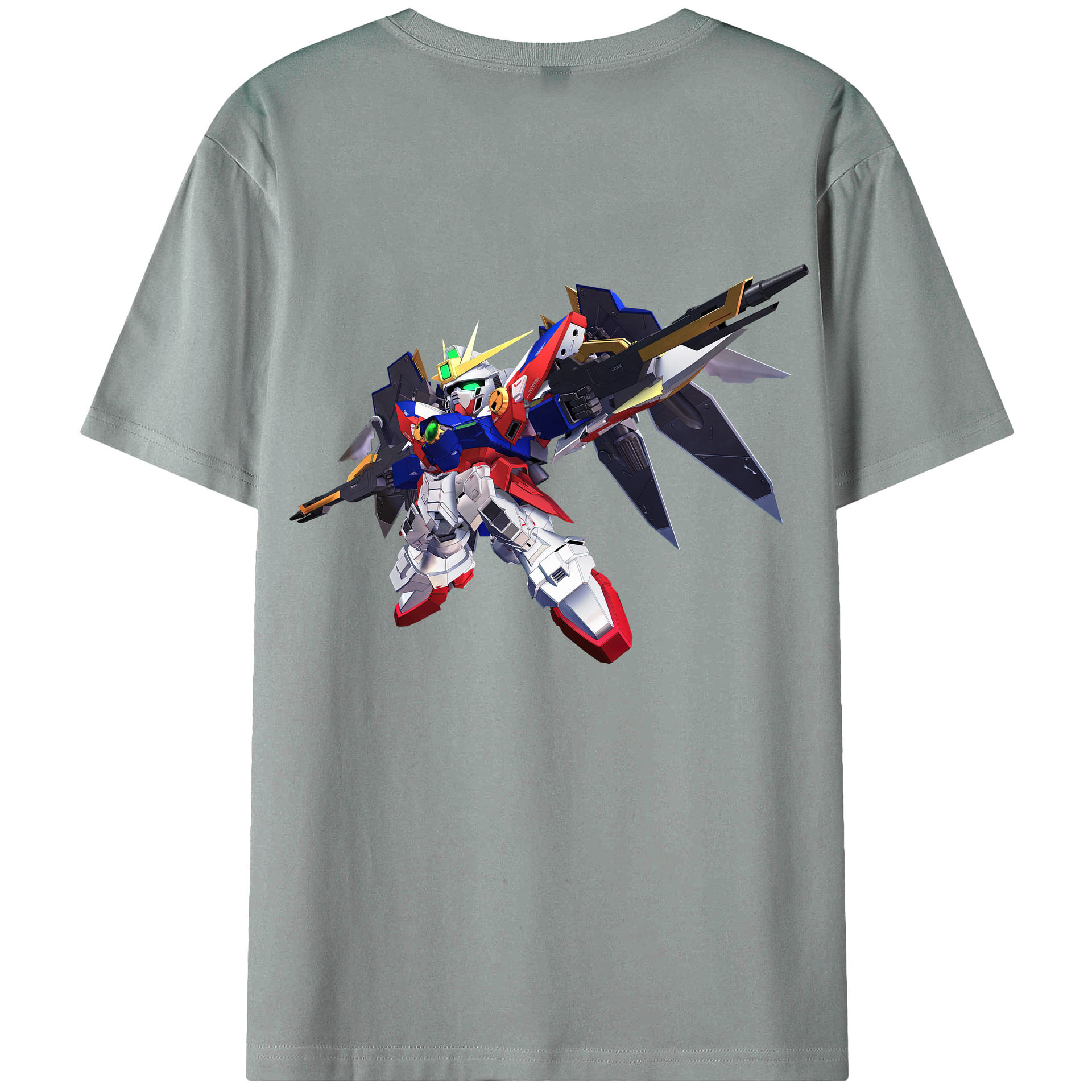 （画像用） 機動戦士ガンダム Mobile Suit Gundam 綿100％ メンズ半袖Tシャツ（バックプリント） 通気性